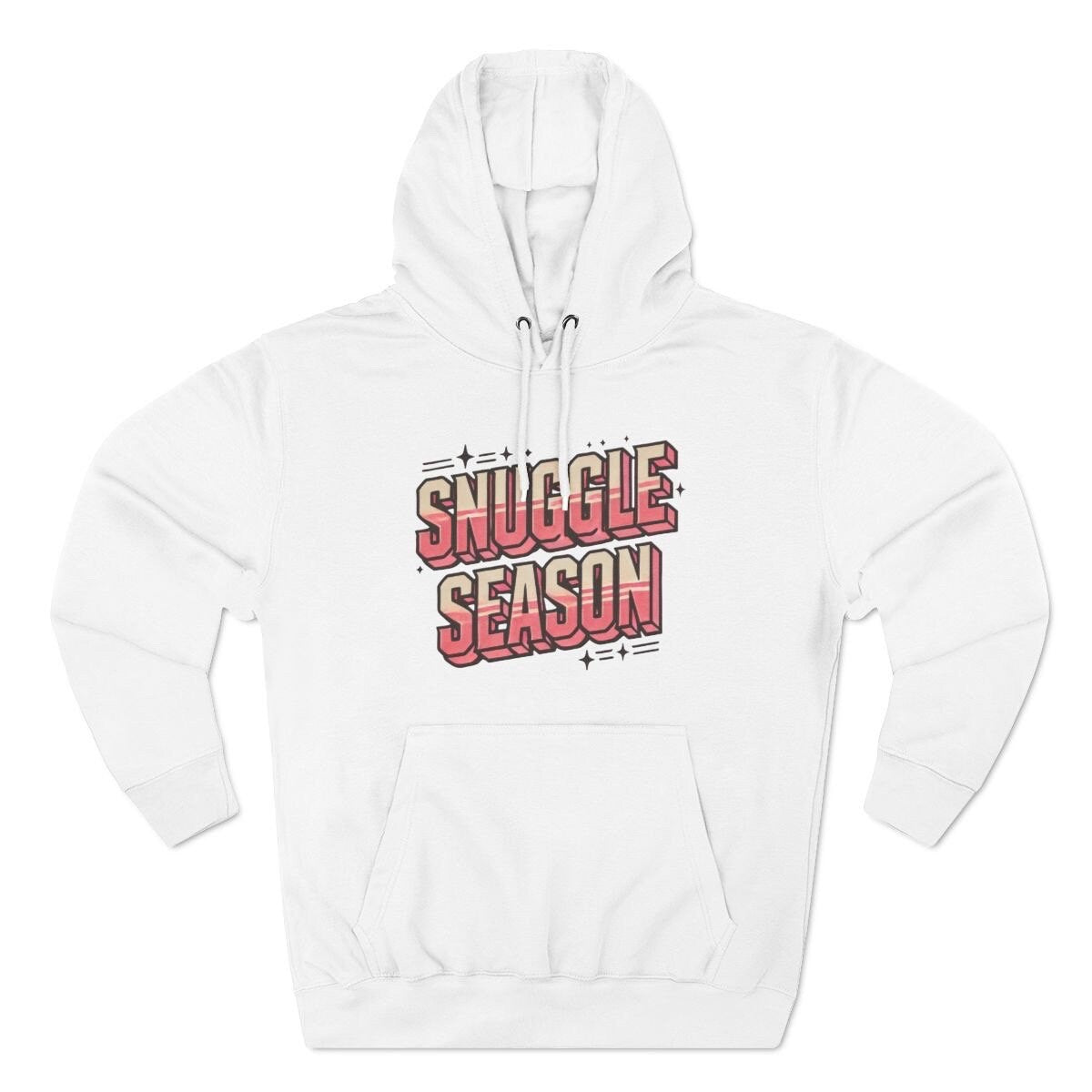 Snuggle Season Three-Panel Fleece Hoodie, Viral T-Shirt, Cute Winter Wear, Cute Christmas Hoodie Sweater, Christmas Shirt, Vintage Hoodie