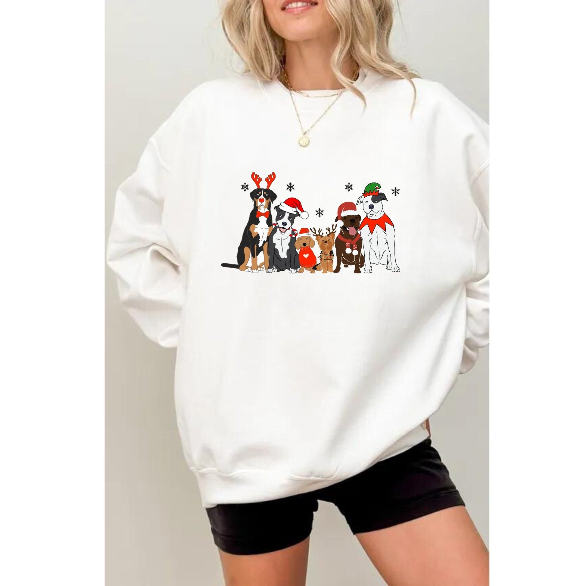 Christmas Dog T tshirt - Cute Dogs Christmas Shirt - Dog Lovers Shirt - Retro Christmas Shirt