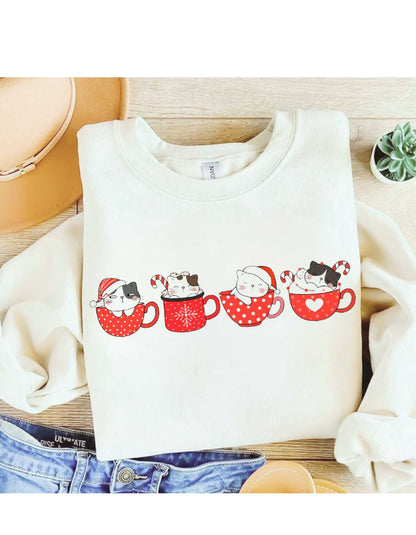 Cat in the Mug Christmas Shirt