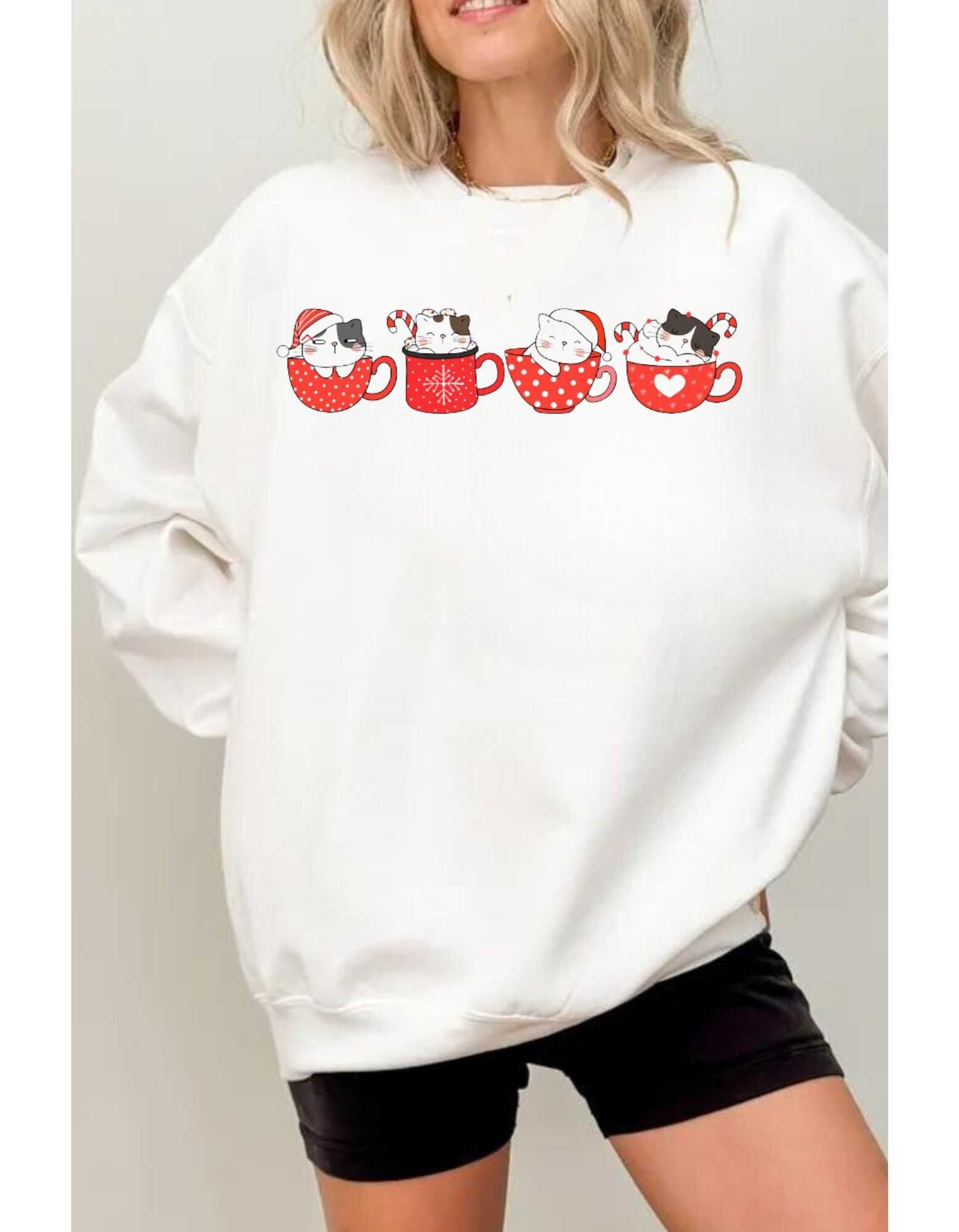 Cat in the Mug Christmas Shirt