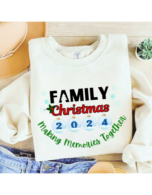 Family Christmas 2024 Shirt Making Memories Together