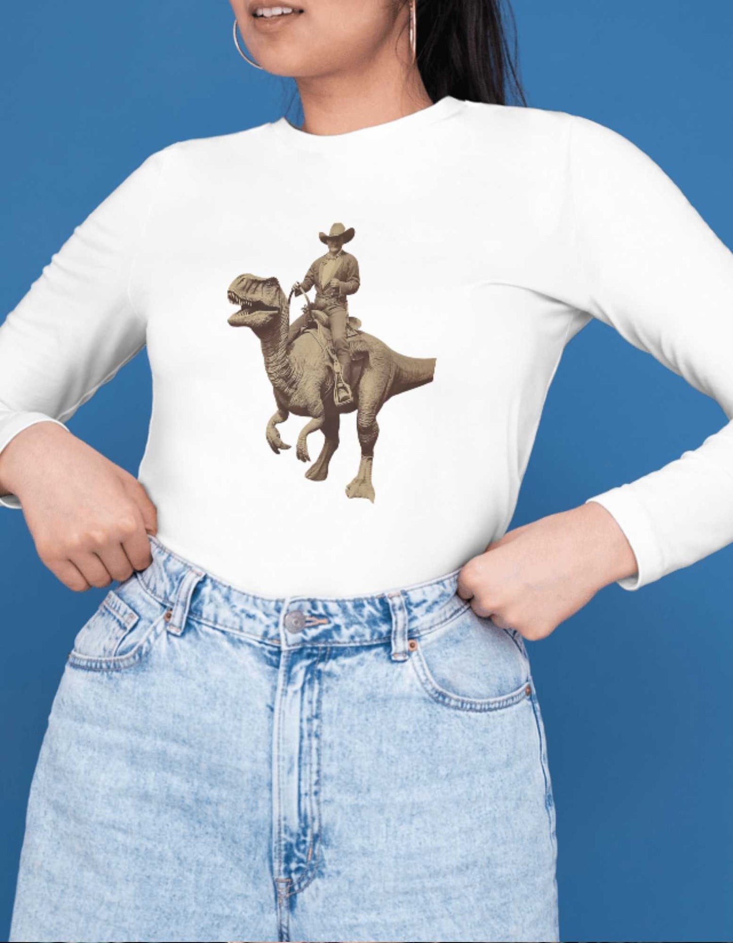 Cowboy on Dinosaur Shirt
