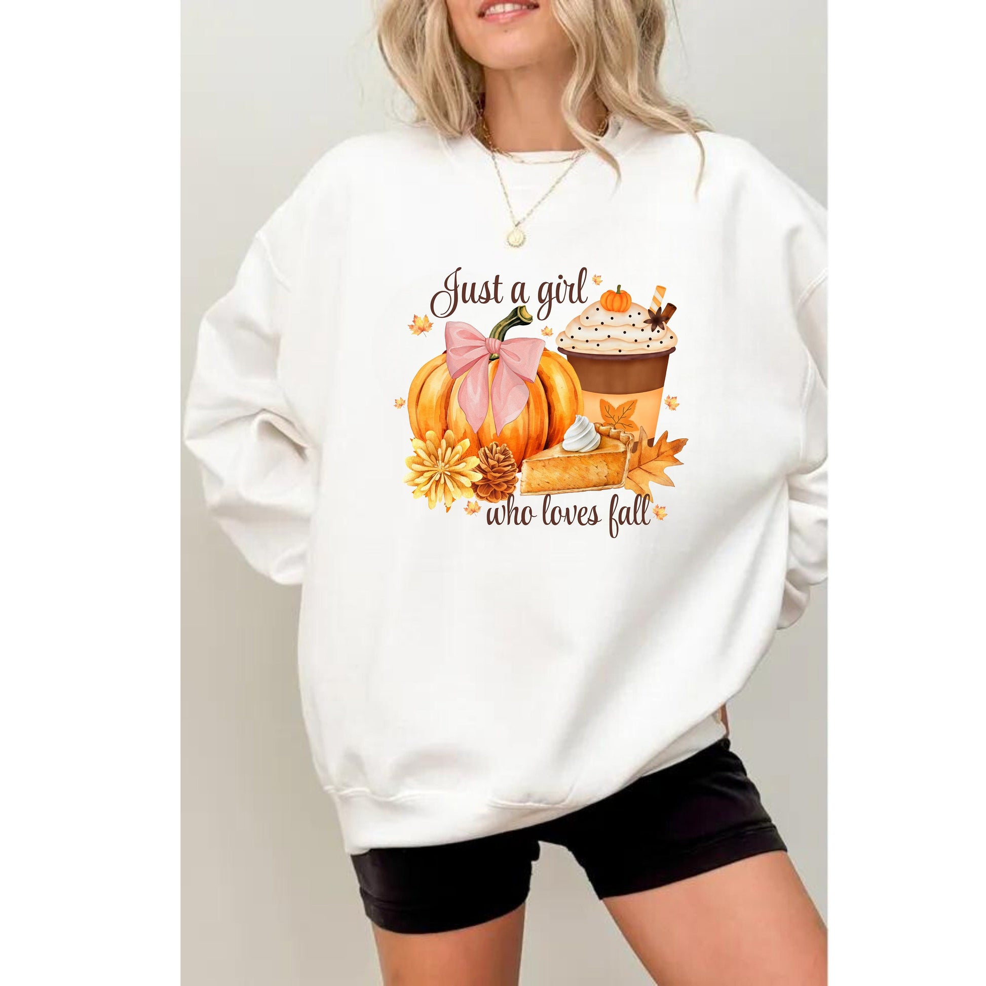 Just A Girl Who Loves Fall T shirt - Pumpkin Spice Shirt - Thanksgiving Gift - Trendy Thanksgiving Shirt
