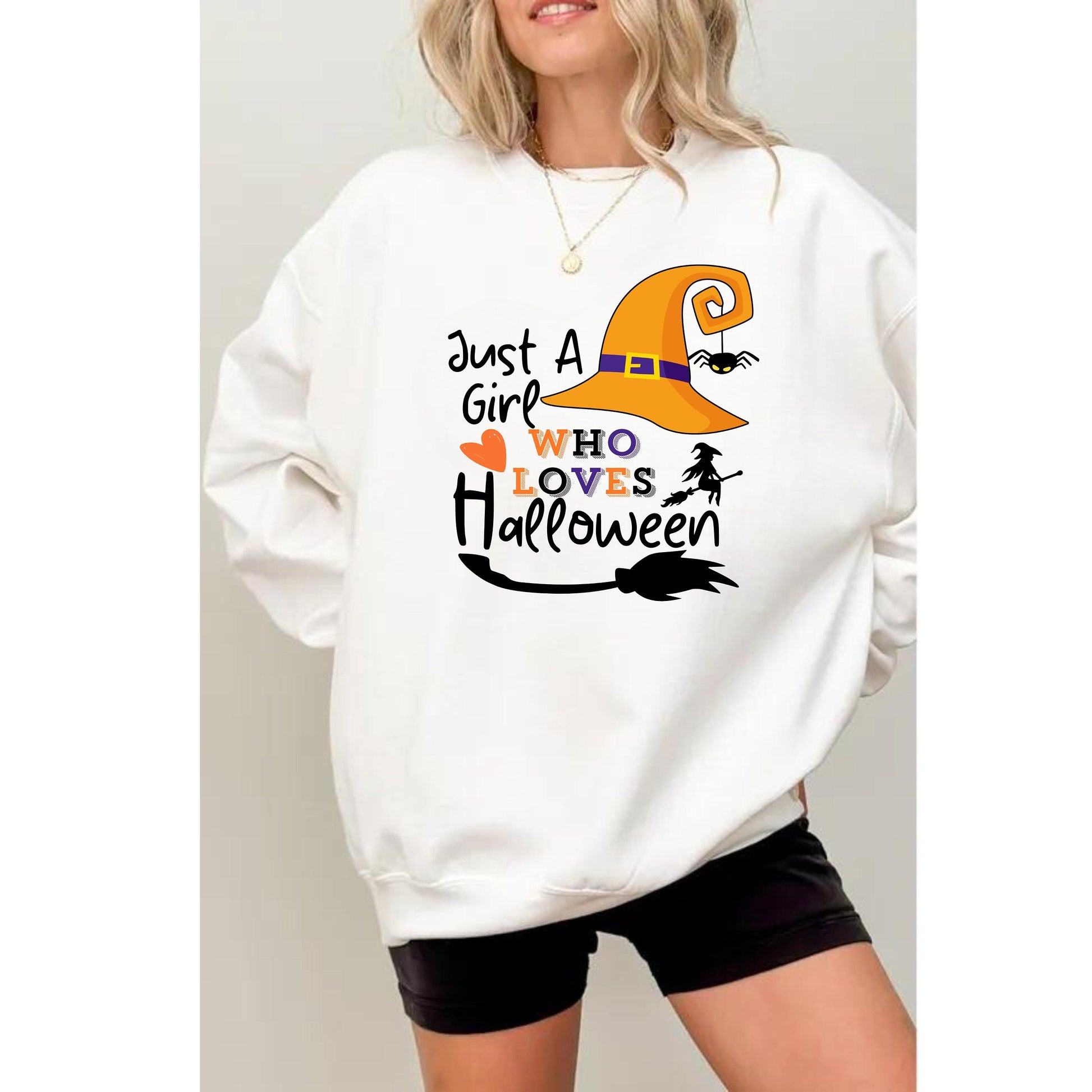 Just A Girl Who Loves Halloween Shirt - Scary Halloween Shirts - Gift for Halloween - Halloween girl tees - Ladies Halloween Tee - Trendy