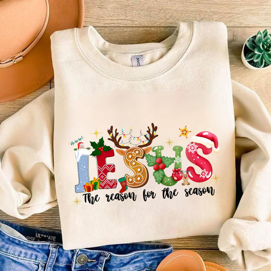 Jesus Is The Reason For The Season T shirt - Christmas Jesus Quotes - Religious Christian Christmas Faith Shirt - Trendy Christmas Shirt-