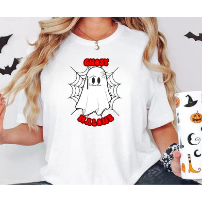 Ghost Malone Halloween T shirt - Cute Funny Ghost Shirt - Halloween Gift - Trendy Halloween Shirt