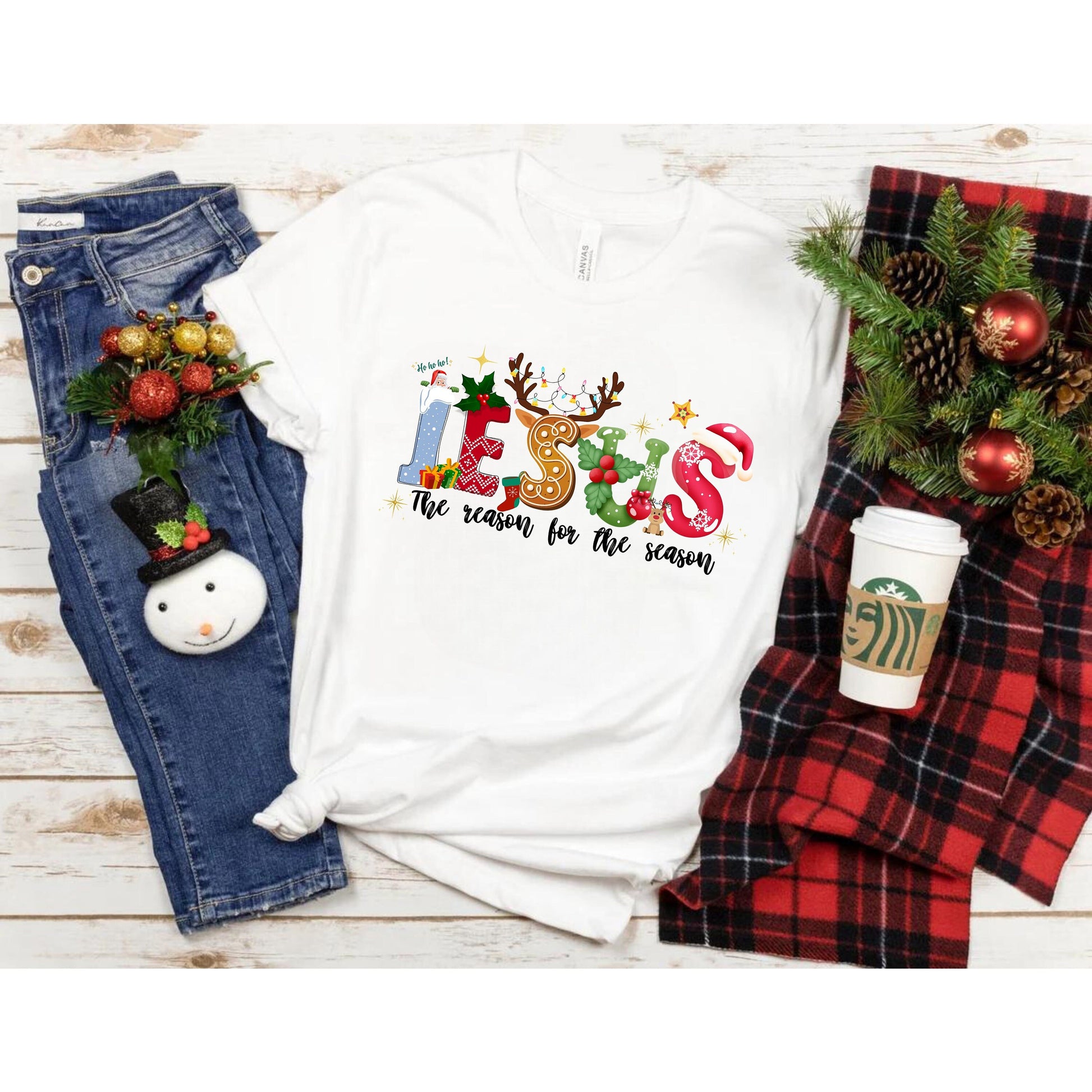 Jesus Is The Reason For The Season T shirt - Christmas Jesus Quotes - Religious Christian Christmas Faith Shirt - Trendy Christmas Shirt-