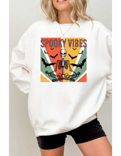 Spooky Vibes Tshirt - Trendy Halloween Shirt - Retro Halloween