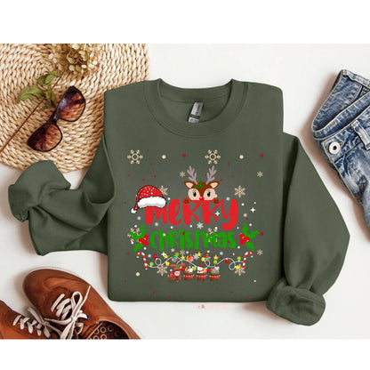 Merry Christmas Shirt - Family Xmas Sweatshirt - Trendy Christmas Shirt - Xmas Season Sweatshirt
