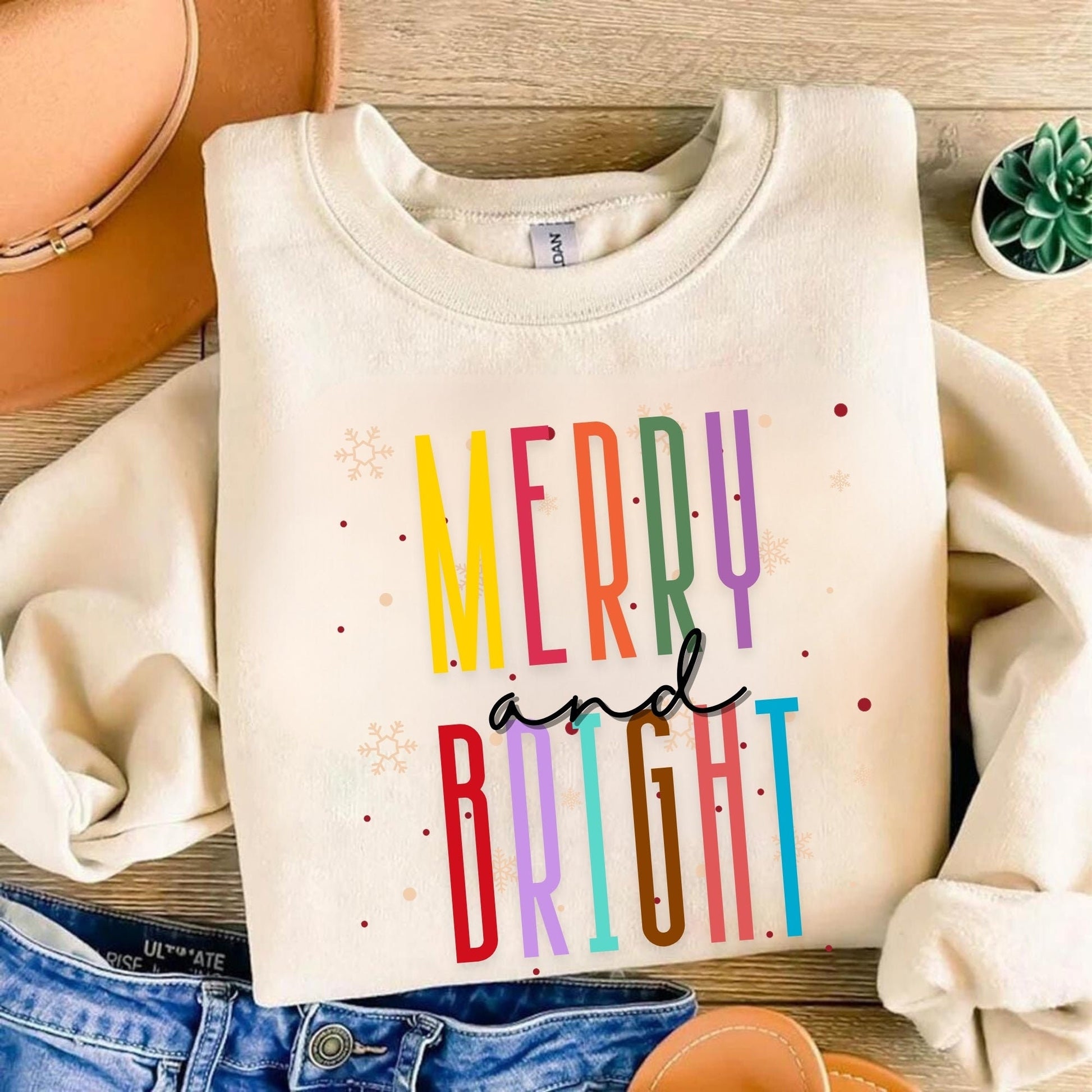 Merry & Bright Christmas Shirt - Merry and Bright Shirt - Winter Shirt - Women Christmas Shirt - Trendy Christmas Shirt