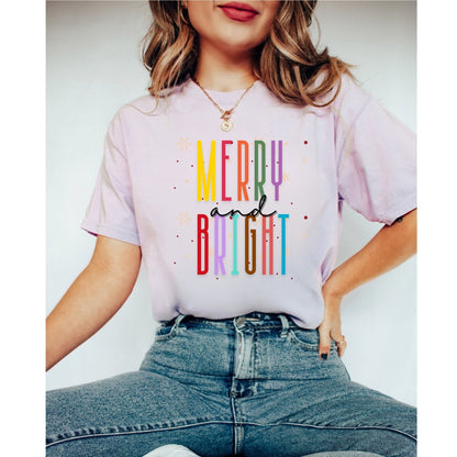 Merry & Bright Christmas Shirt - Merry and Bright Shirt - Winter Shirt - Women Christmas Shirt - Trendy Christmas Shirt