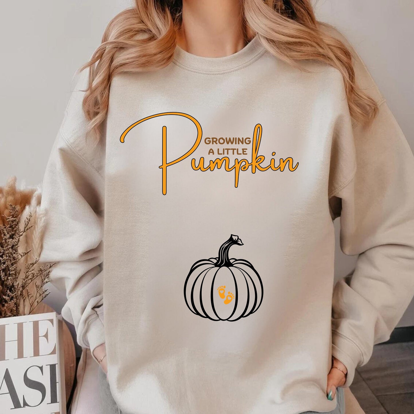 Growing A Little Pumpkin Shirt - Fall Pregnancy Announcement - Gift Pregnancy Reveal - Maternity Sweater