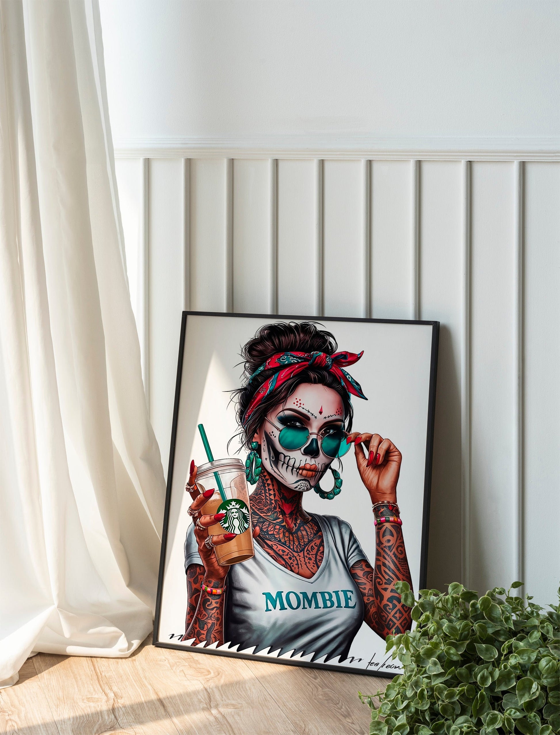 Mombie Girl Design, Funny Sarcastic Adult wall art Snarky Attitude Quotes mom wall art, Snarky Sayings.