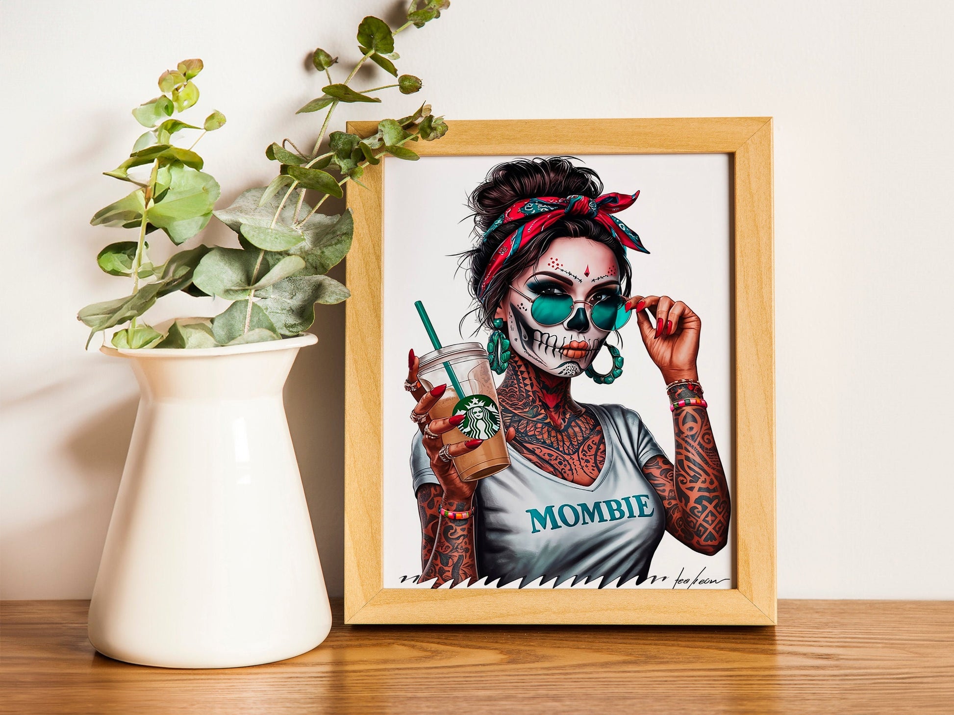 Mombie Girl Design, Funny Sarcastic Adult wall art Snarky Attitude Quotes mom wall art, Snarky Sayings.