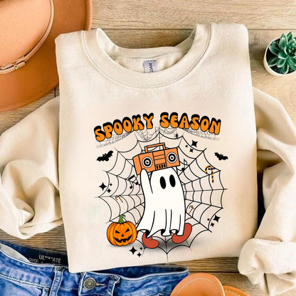 Women's Halloween T-Shirt - Spooky Season shirt - Happy Halloween - Spooky Ghost Shirt