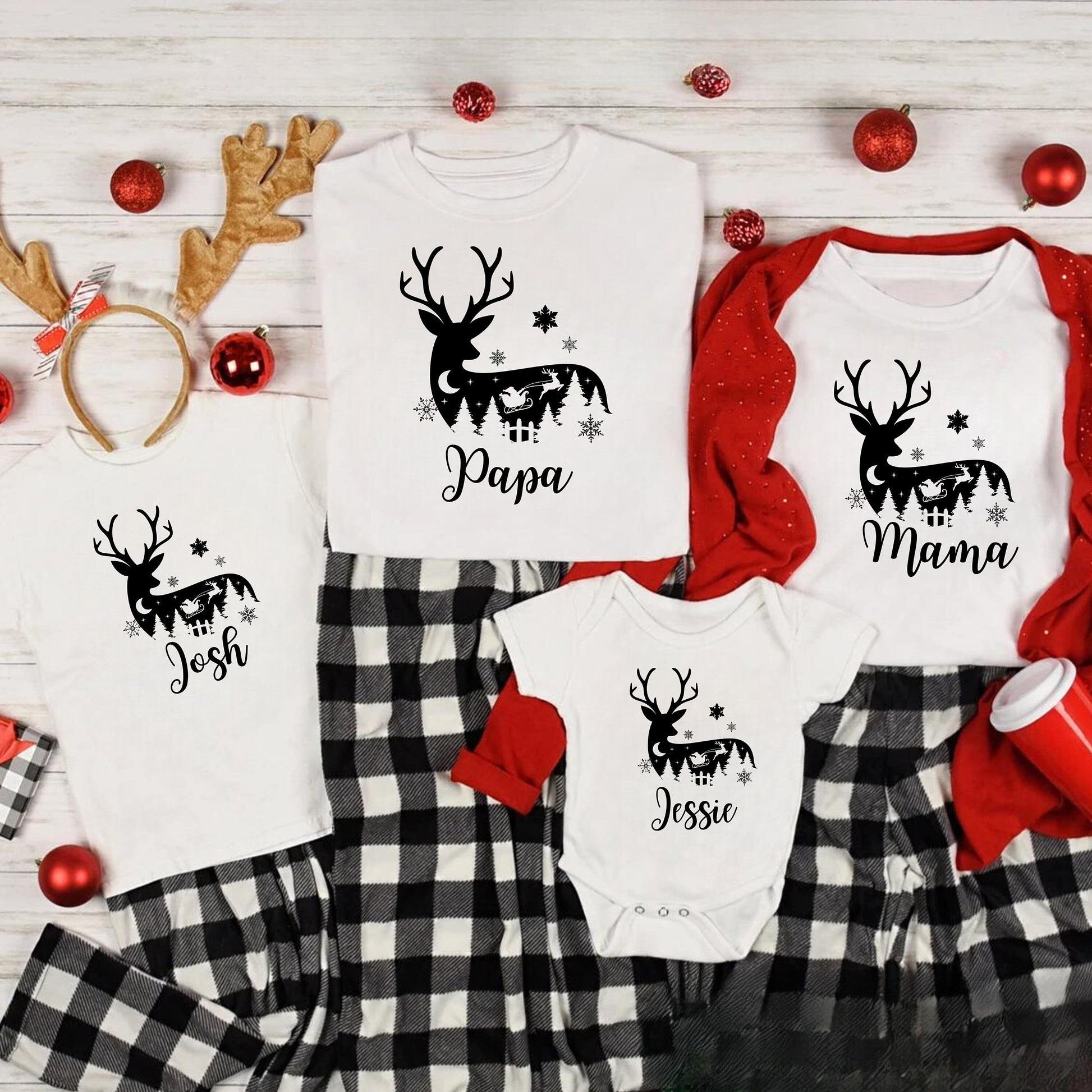 Custom Reindeer Family Shirt - Christmas Family Shirt - Trendy Christmas Shirt - Christmas Shirt