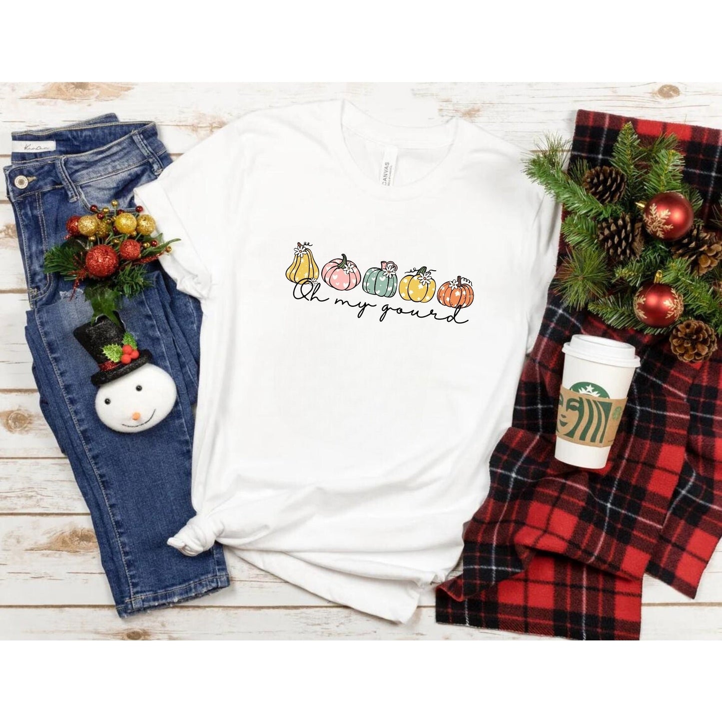 Fall Oh My Gourd T-Shirt - Cozy Autumn T-Shirt - Fall Clothing - Funny Fall Shirt