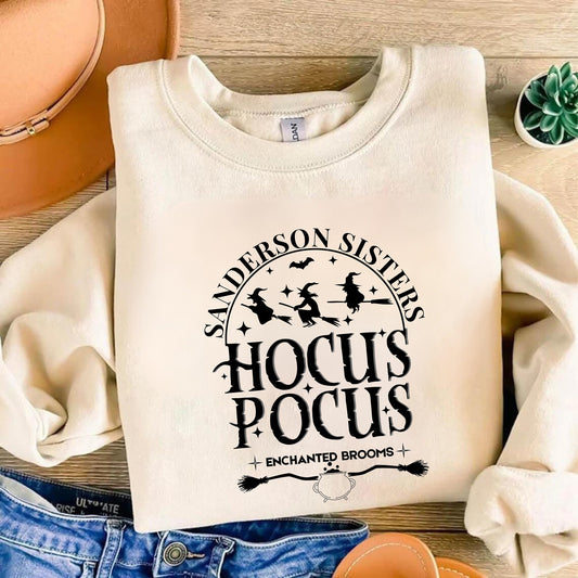 Sanderson Sister Hocus Pocus Shirt - Halloween Witches - Witches Brew Shirt - Enchanted Brooms Shirt - Trendy Halloween Shirt
