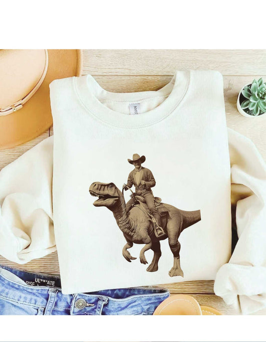 Cowboy on Dinosaur Shirt