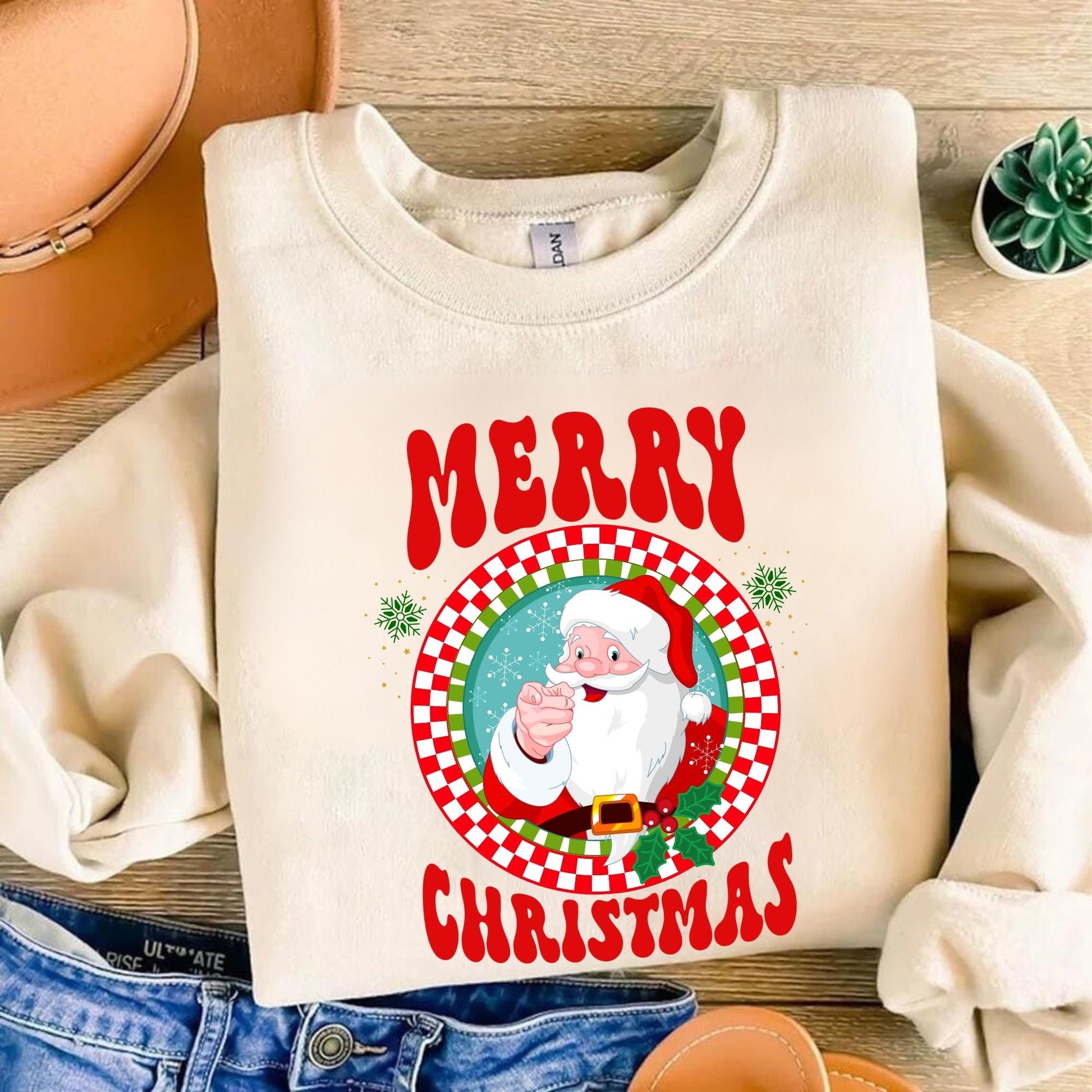 Merry Christmas Santa T shirt - Santa Claus Shirt - Red Santa Christmas, Trendy Christmas Shirt