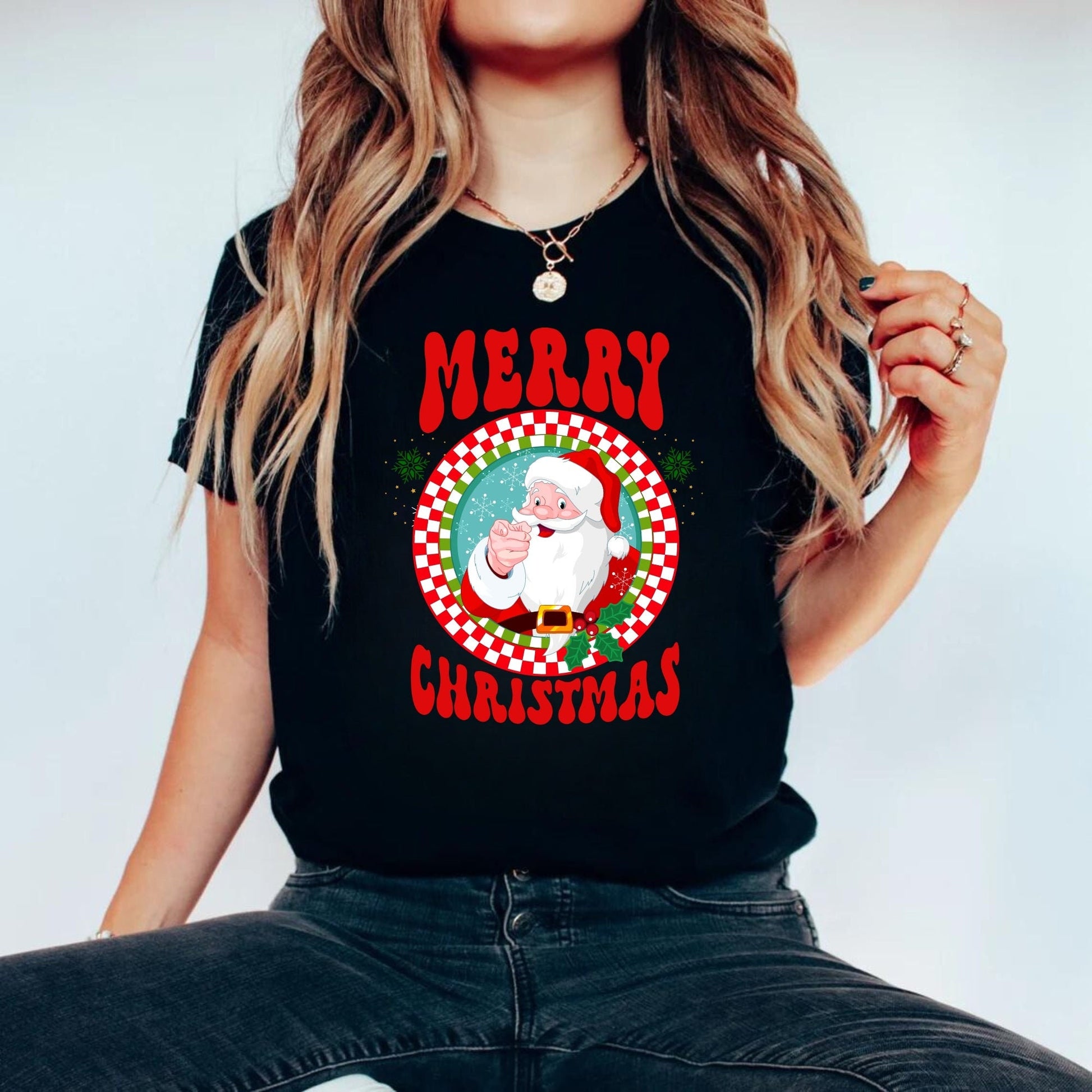 Merry Christmas Santa T shirt - Santa Claus Shirt - Red Santa Christmas, Trendy Christmas Shirt