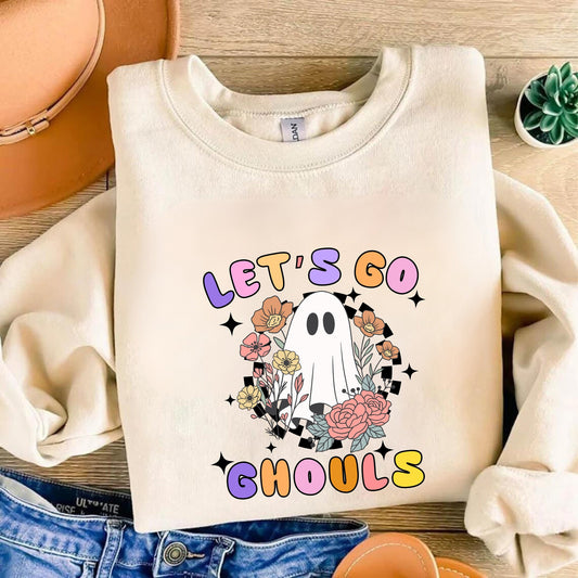 Lets Go Ghouls Shirt - Vintage Halloween Shirt - Vintage Ghost Shirt - Trendy Halloween Shirt