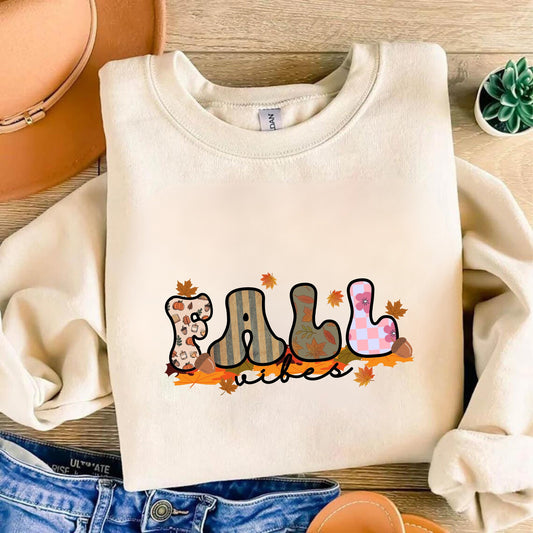 Fall Vibes Coquette Bow - Coquette Floral Fall Vibes - Autumn Girly Shirt - Trendy Fall Shirt