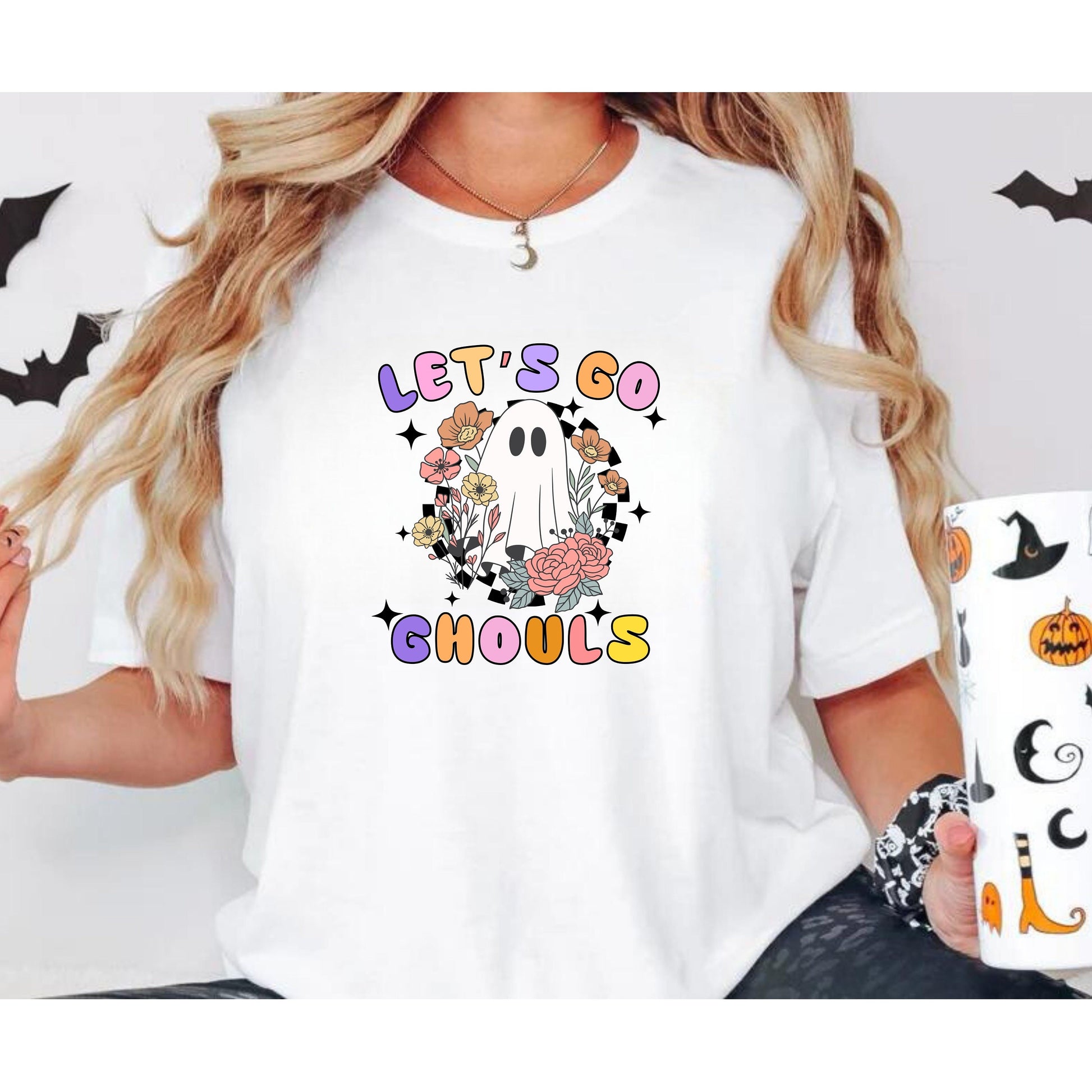 Lets Go Ghouls Shirt - Vintage Halloween Shirt - Vintage Ghost Shirt - Trendy Halloween Shirt