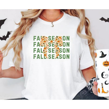 Coquette Floral Fall Season - Retro Fall Bow - Autumn Pumpkin - Trendy Fall Shirt