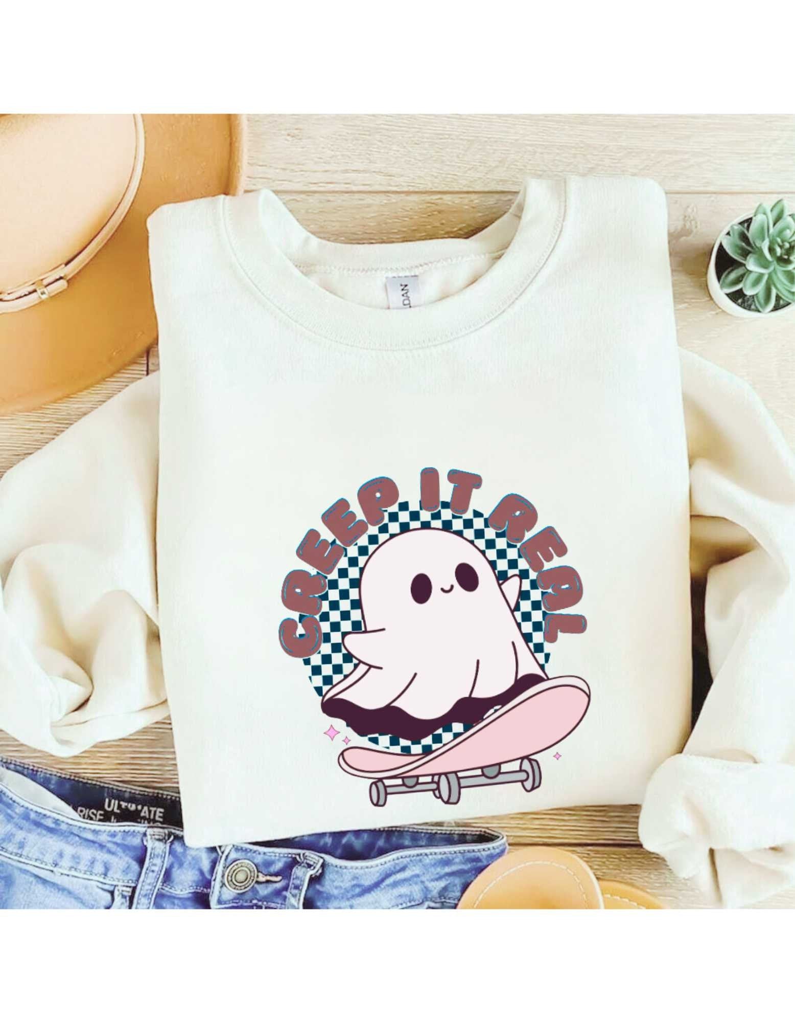 Creep it Real Tshirt - Halloween Tshirt - Trendy Halloween Shirt - Retro Halloween Shirt