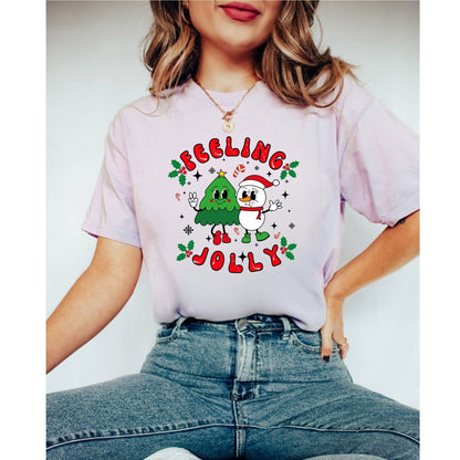 Feeling Jolly T shirt - Christmas Sweatshirt - Christmas Gift - Trendy Christmas Shirt