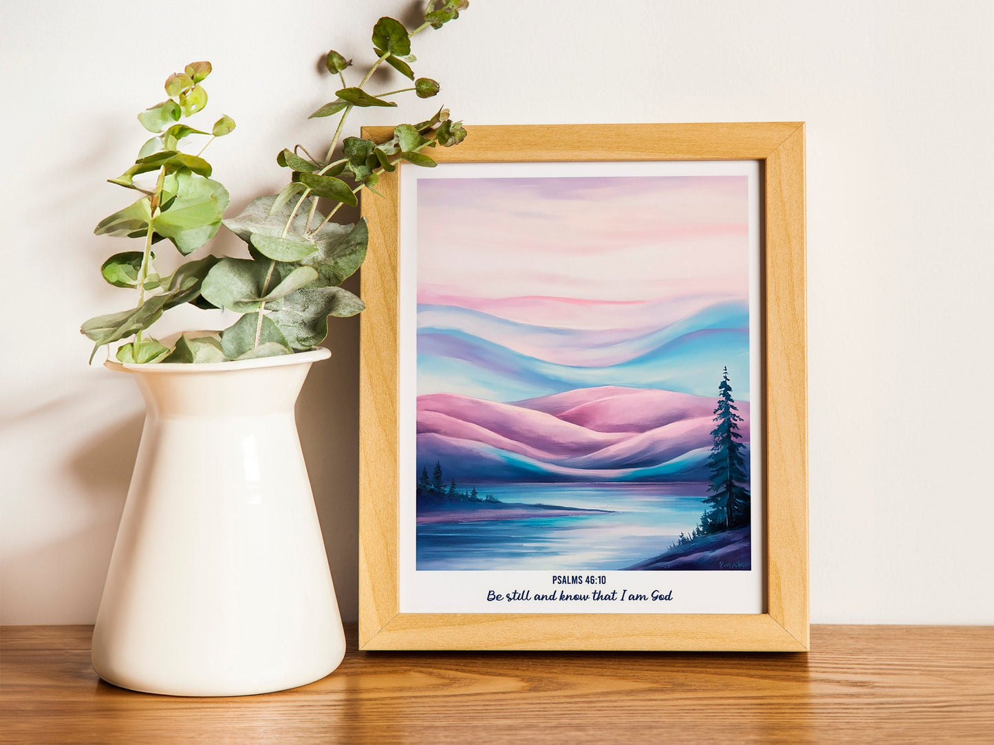 Christian Gallery Wall Art Set, Set of 3 Bible Verse Watercolor Posters, Inspirational Scripture Art for Christian Homes, Beautiful