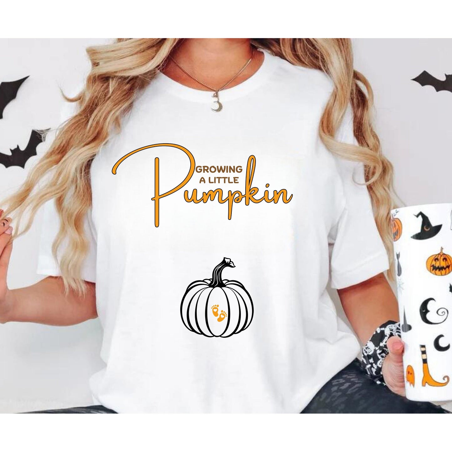 Growing A Little Pumpkin Shirt - Fall Pregnancy Announcement - Gift Pregnancy Reveal - Maternity Sweater