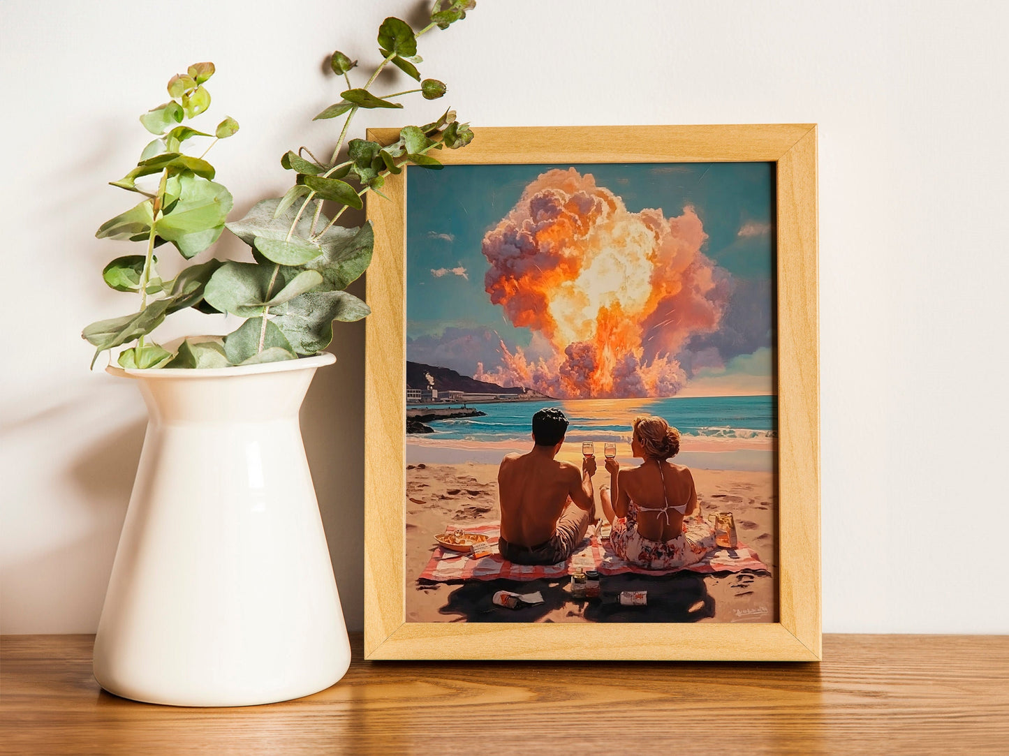Retro Surreal Art Print, Trippy Indie Room Decor, Fun and Quirky Maximalist Art for Unique Spaces, High-Quality Psychedelic Poster for Your