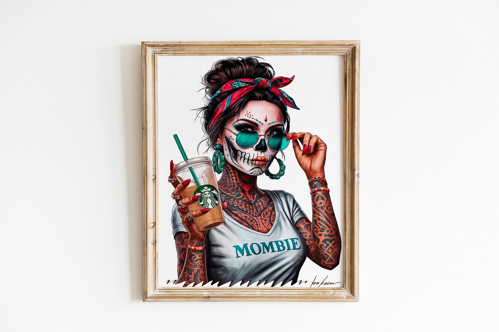 Mombie Girl Design, Funny Sarcastic Adult wall art Snarky Attitude Quotes mom wall art, Snarky Sayings.