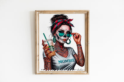 Mombie Girl Design, Funny Sarcastic Adult wall art Snarky Attitude Quotes mom wall art, Snarky Sayings.