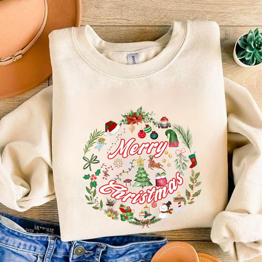 Christmas Doodle Shirt - Cute Christmas Shirt - Trendy Christmas Shirt - Christmas Tshirt