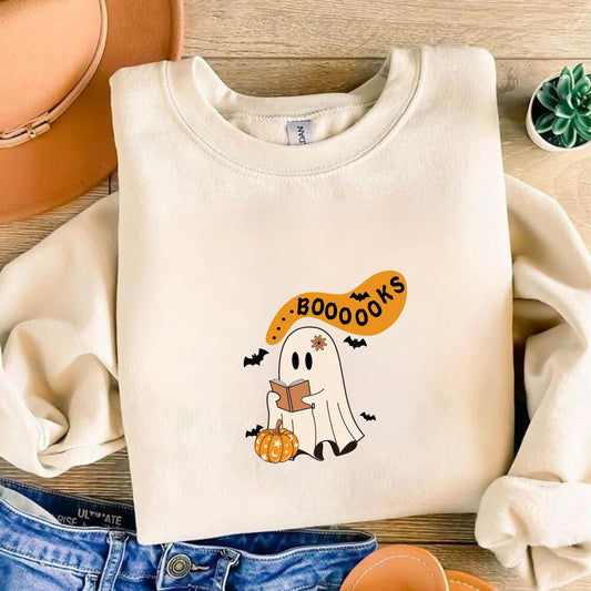 Ghost Reading Books Shirt - Boo School - Bookish Halloween Shirt - Halloween Book Lover - Trendy Halloween Shirt