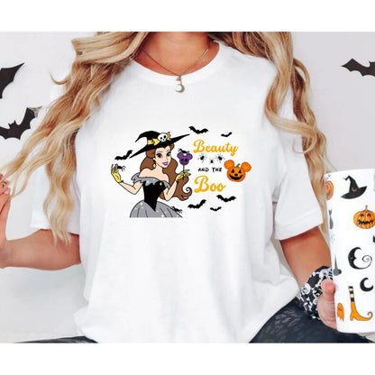 Beauty and The Boo Shirt - Princess Halloween - Witch Belle Shirt - Disney Princess Halloween Shirt - Trendy Halloween Shirt