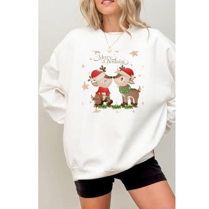 Merry Christmas Reindeer Shirt - Merry Christmas Shirt - Trendy Christmas Shirt - Cute Xmas Sweater
