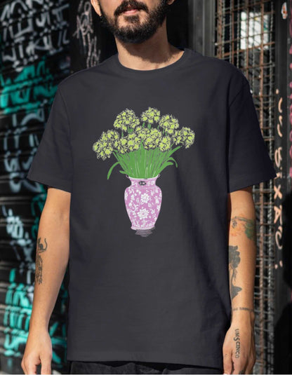 Coquet Flowers in a Purple Vase Shirt