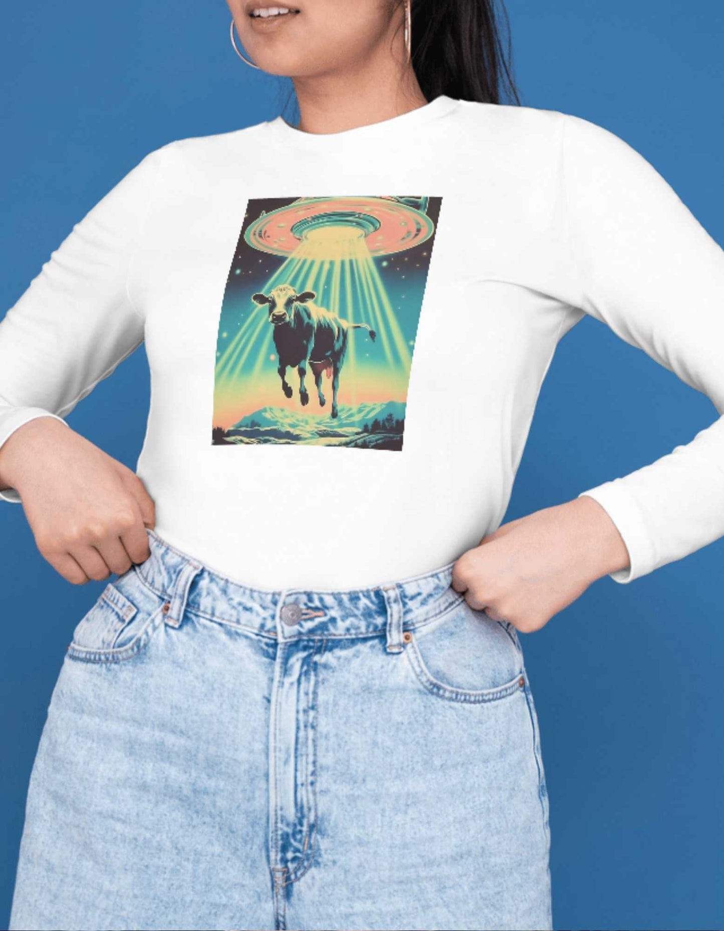 Cow Suspended By UFO Beam Shirt