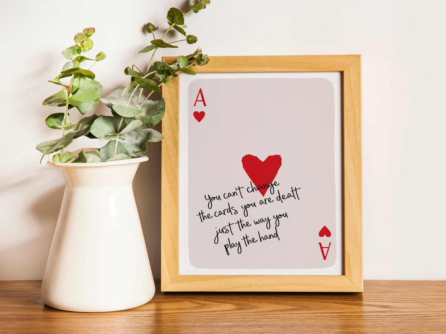 Ace of Hearts Retro Playing Card Wall Art, Preppy Y2KInspired Pink Room Decor, Perfect for Girly Trendy and Aesthetic Spaces