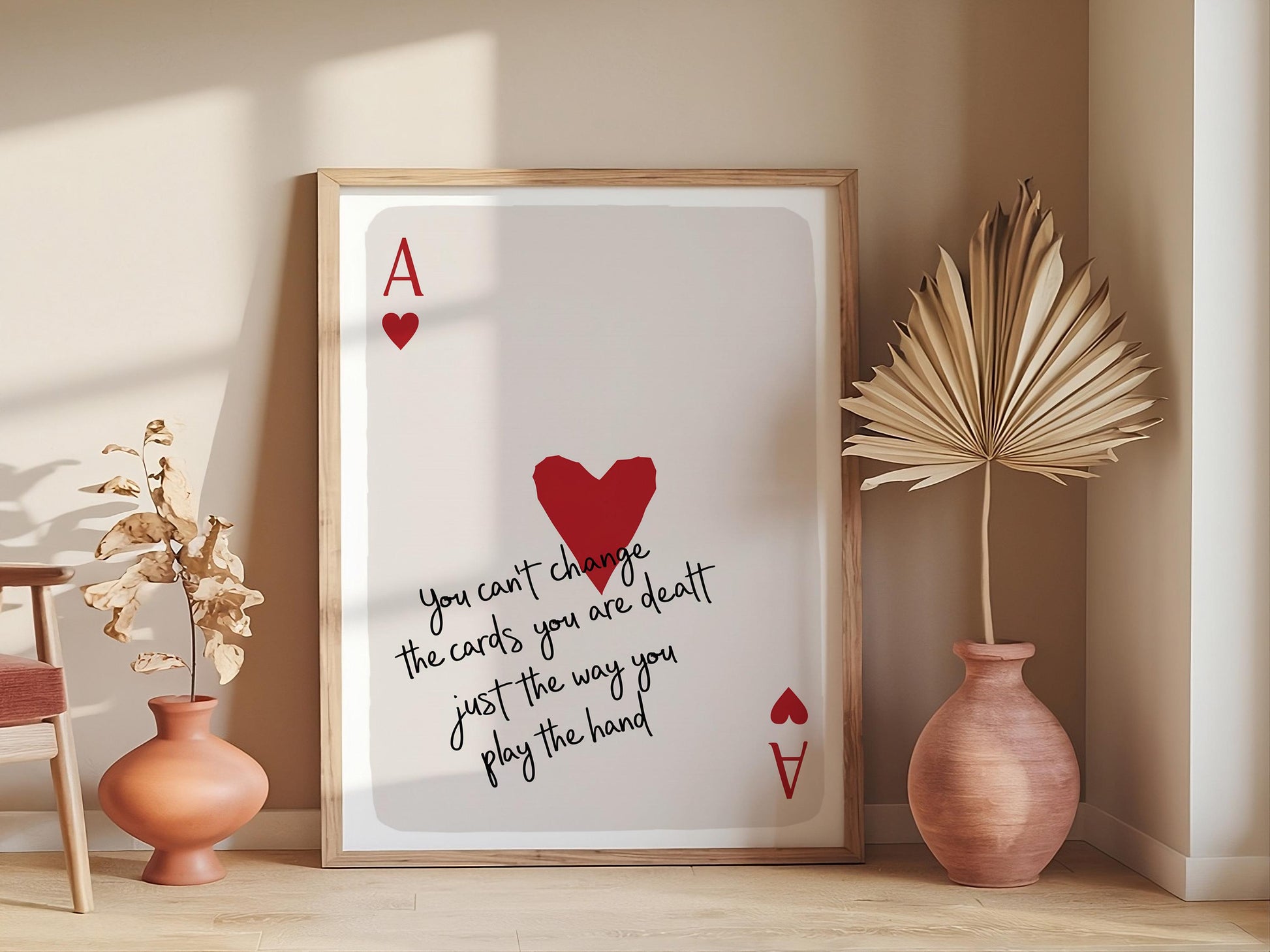 Ace of Hearts Retro Playing Card Wall Art, Preppy Y2KInspired Pink Room Decor, Perfect for Girly Trendy and Aesthetic Spaces