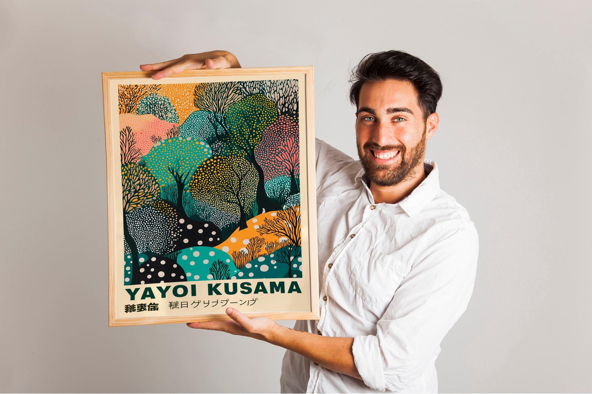 Yayoi Kusama Inspired Abstract Poster, Japanese Wall Art Print, Perfect for Gallery Walls and Modern Home Deco, Contemporary Yayoi Style