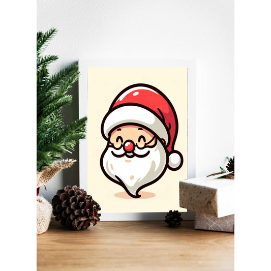 Jolly Santa Smiling Canvas Art, Unique Wall Decor, Wall Art, Room Decor.