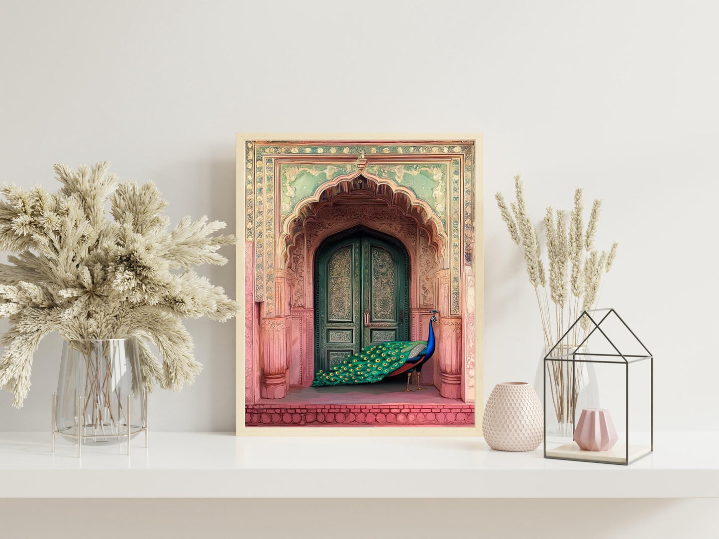 Indian Palace Door Set of 3 Prints, Royal Indian Wall Art, Vintage Palace Poster, Indian Travel Wall Art, Peacock Art, Exotic Vintage Home