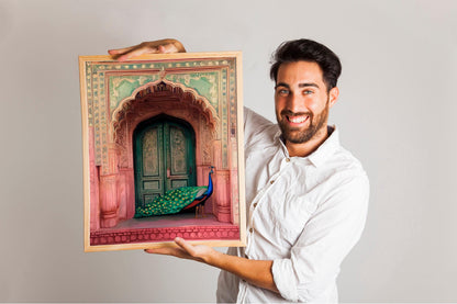 Indian Palace Door Set of 3 Prints, Royal Indian Wall Art, Vintage Palace Poster, Indian Travel Wall Art, Peacock Art, Exotic Vintage Home