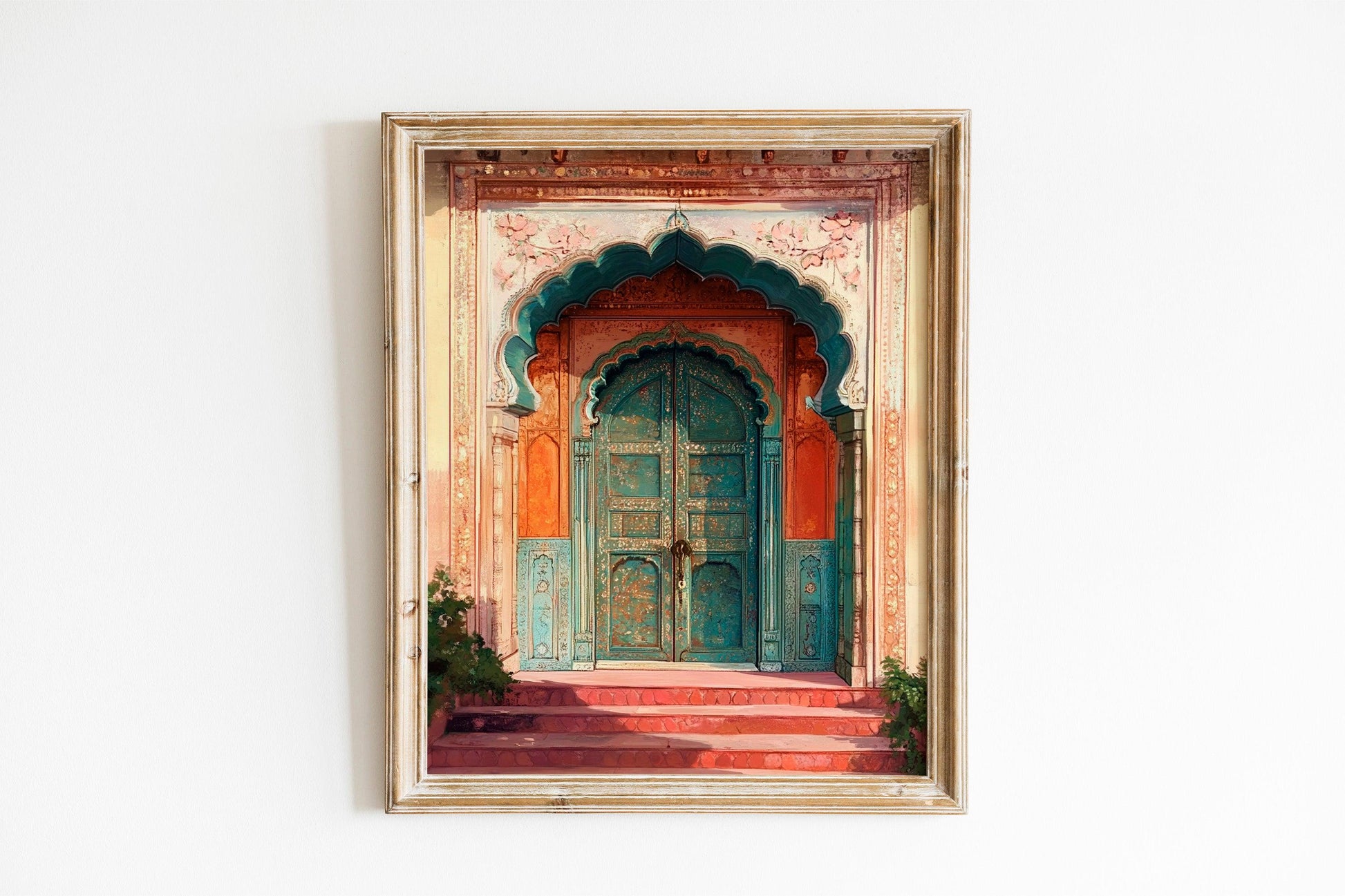 Indian Palace Door Set of 3 Prints, Royal Indian Wall Art, Vintage Palace Poster, Indian Travel Wall Art, Peacock Art, Exotic Vintage Home