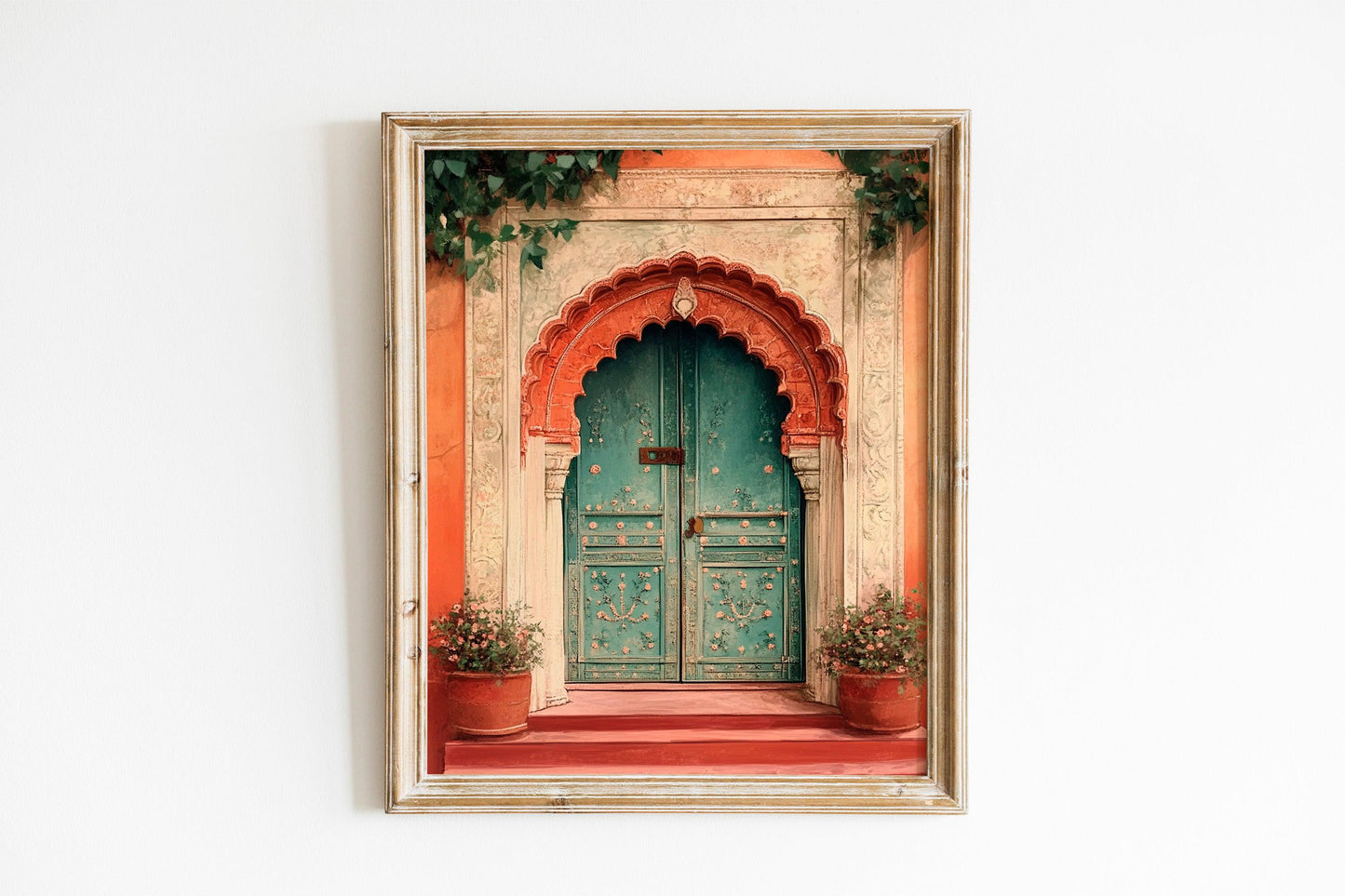 Indian Palace Door Set of 3 Prints, Royal Indian Wall Art, Vintage Palace Poster, Indian Travel Wall Art, Peacock Art, Exotic Vintage Home